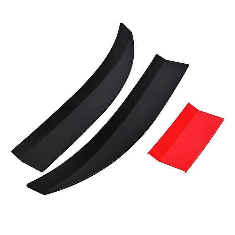 3Pcs Adjustable Car Rear Trunk Lip Spoiler | ABS Black-Red Wing
