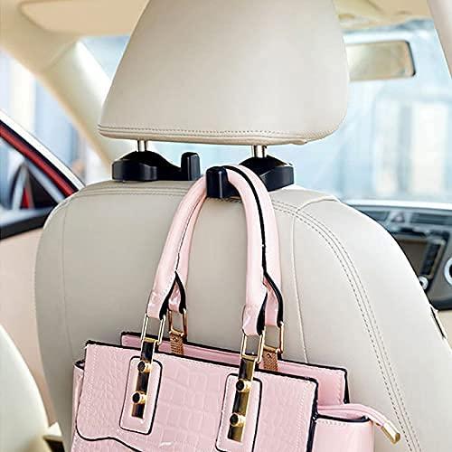 2-Pcs Universal Car Headrest Hooks | 2-in-1 Bag & Purse Holder