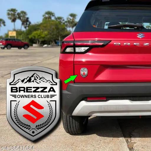 Suzuki Owners Club Metal Car Badge | Self-Adhesive Silver Emblem
