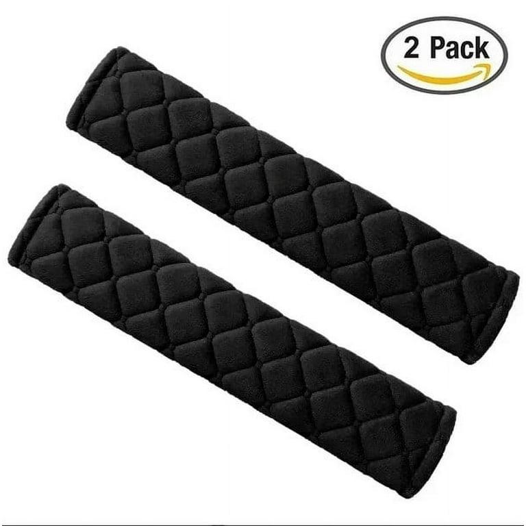 Car Seat Belt Shoulder Cushion Pads | Soft Seat Belt Cover | Black | Pack of 2