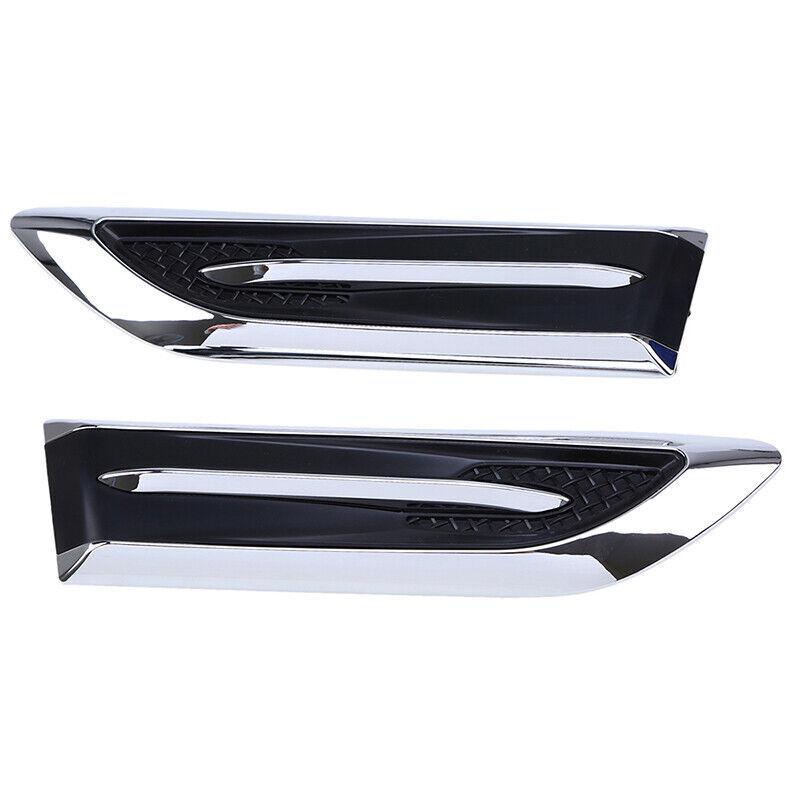 2Pcs Universal Car Side Vent Trim | Chrome ABS Fender Air Vent Styling